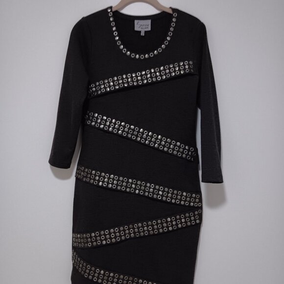 Lynn Ritchie Ponte Nail Head Dress In Heather Gray - XS - Picture 3 of 5